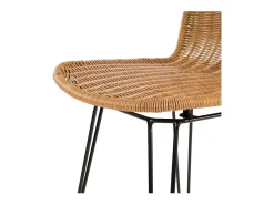Set de 2 taburetes para isla de cocina en resina tejida marrón 63 cm - Jigani