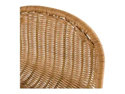 Set de 2 taburetes para isla de cocina en resina tejida marrón 63 cm - Jigani