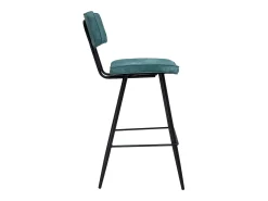 Set de 2 taburetes para isla de cocina de sintético azul 66 cm - Texas