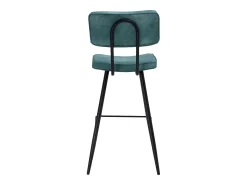 Set de 2 taburetes para isla de cocina de sintético azul 66 cm - Texas