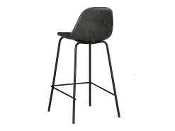 Set de 2 taburetes para isla de cocina de sintético gris/negro 65 cm - Henrik