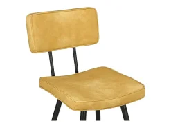 Set de 2 taburetes para isla de cocina de sintético amarillo 66 cm - Texas