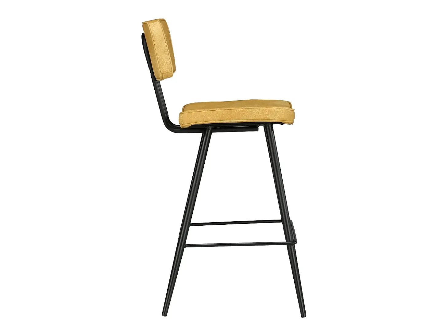 Set de 2 taburetes para isla de cocina de sintético amarillo 66 cm - Texas