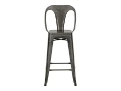 Set de 2 taburetes para isla de cocina en gris carbón 67 cm - Indus