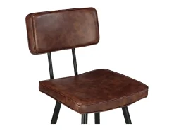 Set de 2 taburetes para isla de cocina de sintético marrón 66 cm - Texas