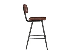 Set de 2 taburetes para isla de cocina de sintético marrón 66 cm - Texas