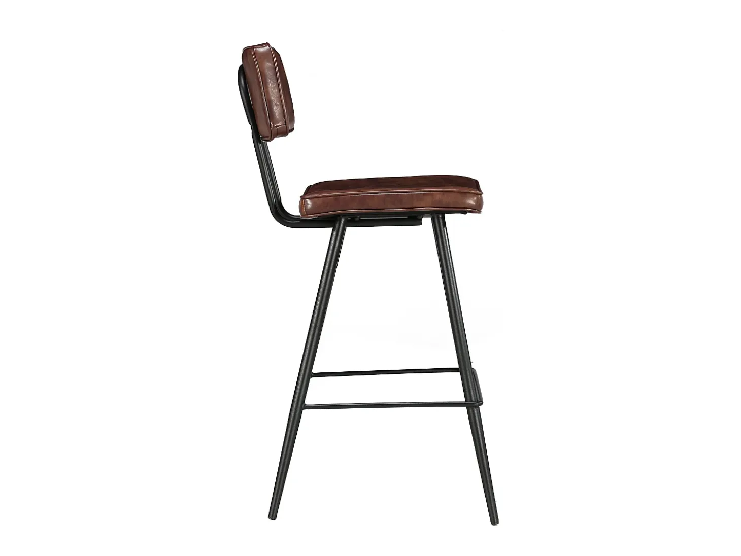 Set de 2 taburetes para isla de cocina de sintético marrón 66 cm - Texas