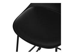 Set de 2 taburetes para isla de cocina negros 65 cm - Leni