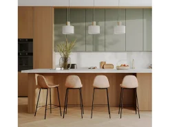 Set de 2 taburetes para isla de cocina marrón claro 65 cm - Henrik