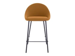 Set de 2 taburetes para isla de cocina en cuero sintético canela 65 cm - Misty