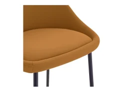 Set de 2 taburetes para isla de cocina en cuero sintético canela 65 cm - Misty