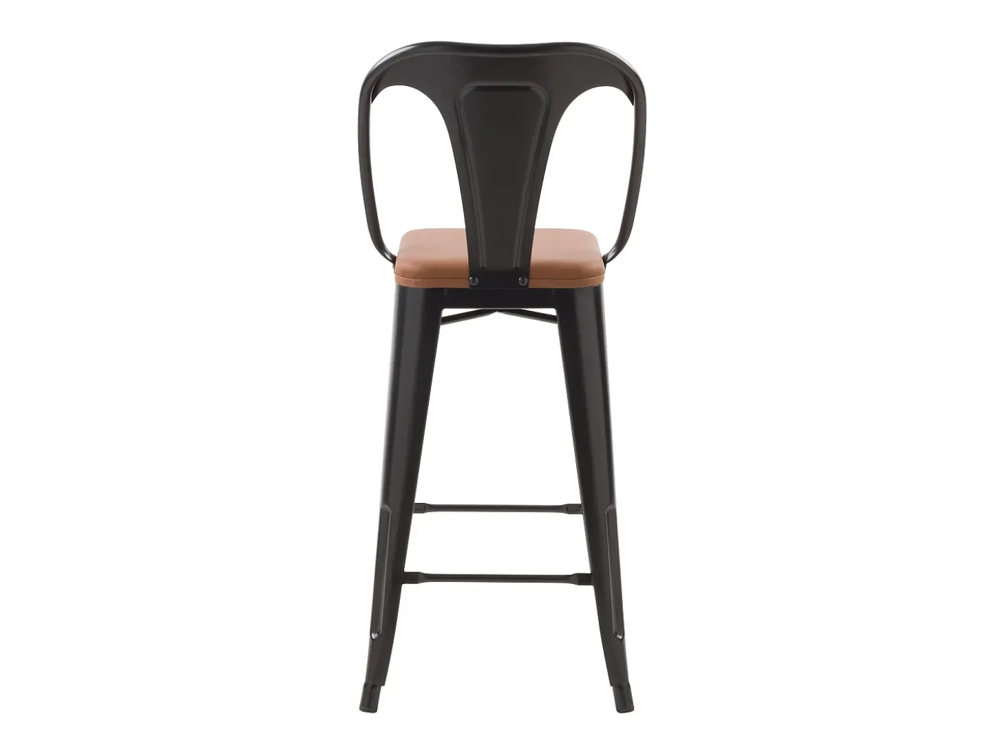 Set de 2 taburetes para isla de cocina negros y marrones 66 cm - Charly