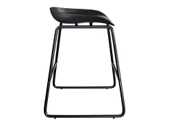 Set de 2 taburetes para isla de cocina de plástico negro 65,5 cm - Yoshi