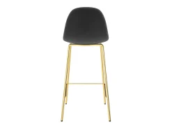Set de 2 taburetes para isla de cocina en terciopelo negro 65 cm - Henrik