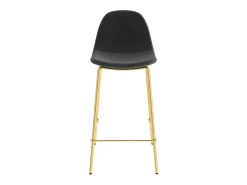 Set de 2 taburetes para isla de cocina en terciopelo negro 65 cm - Henrik