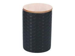 Set de 3 tarros de cocina de cerámica con tapa Shade of Shape Geometrie - Negro
