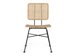 Set de 2 unidades de sillas con asiento y respaldo elaborados en ratán