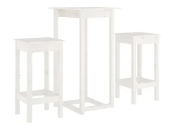 Set de bar 3 piezas madera maciza de pino blanco