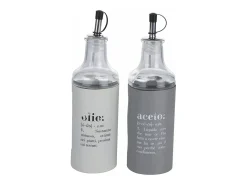 Set de condimentos para mesa aceite, sal, vinagre, especias y pimienta Victionary - Gris