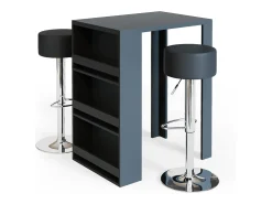 Set de mesa de bar antracita 57x80x106