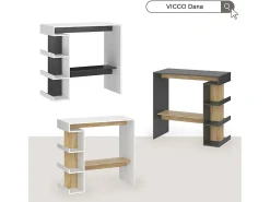 Set de mesa de bar antracita/roble dorado 108x50x103 dana