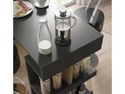 Set de mesa de bar antracita/roble dorado 108x50x103 dana