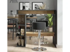 Set de mesa de bar antracita/roble dorado 108x50x103 dana