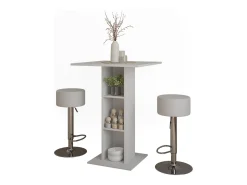 Set de mesa de bar blanco 75x75x106 repose