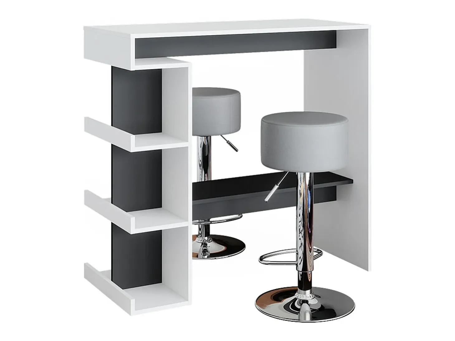 Set de mesa de bar blanco 108x50x103 dana