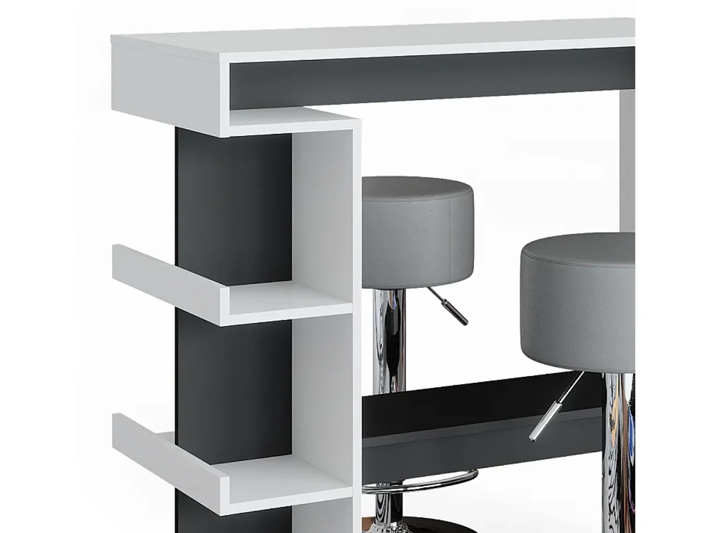 Set de mesa de bar blanco 108x50x103 dana