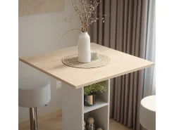Set de mesa de bar blanco/sonoma 75x75x106 repose