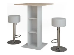 Set de mesa de bar blanco/sonoma 75x75x106 repose