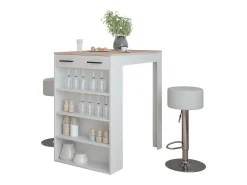 Set de mesa de bar blanco/sonoma 67x100x106 repose