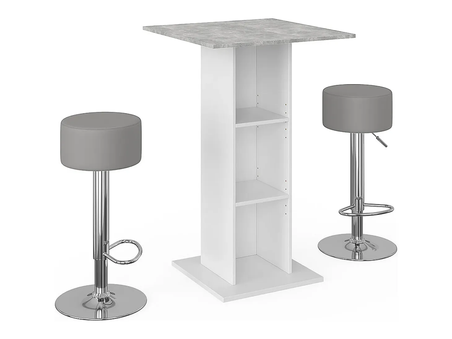 Set de mesa de bar hormigón 70x70x109 rodeo