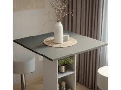 Set de mesa de bar hormigón/blanco 75x75x106 repose