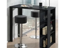 Set de mesa de bar negro 120x60x105.6 noel