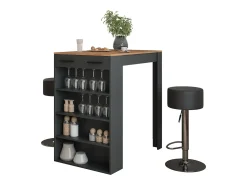 Set de mesa de bar oro power roble/antracita 67x100x106 repose