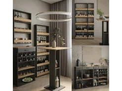 Set de mesa de bar oro power roble/antracita 57x117x106 repose