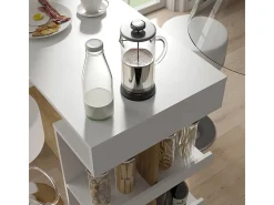 Set de mesa de bar roble blanco/dorado 108x50x103 dana
