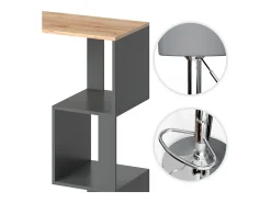 Set de mesa de bar roble dorado 113x39.8x111.8 vincent