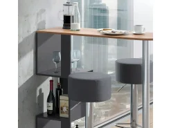 Set de mesa de bar roble dorado 113x39.8x111.8 vincent