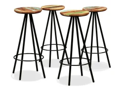 Set de muebles de bar 5 piezas madera maciza reciclada