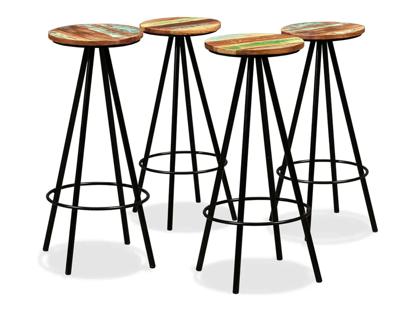 Set de muebles de bar 5 piezas madera maciza reciclada