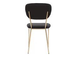 Set de 2 sillas de diseño de terciopelo negro y metal dorado LEPIDUS