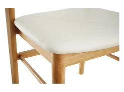 Set de 2 sillas de madera clara y blanco SHELDON