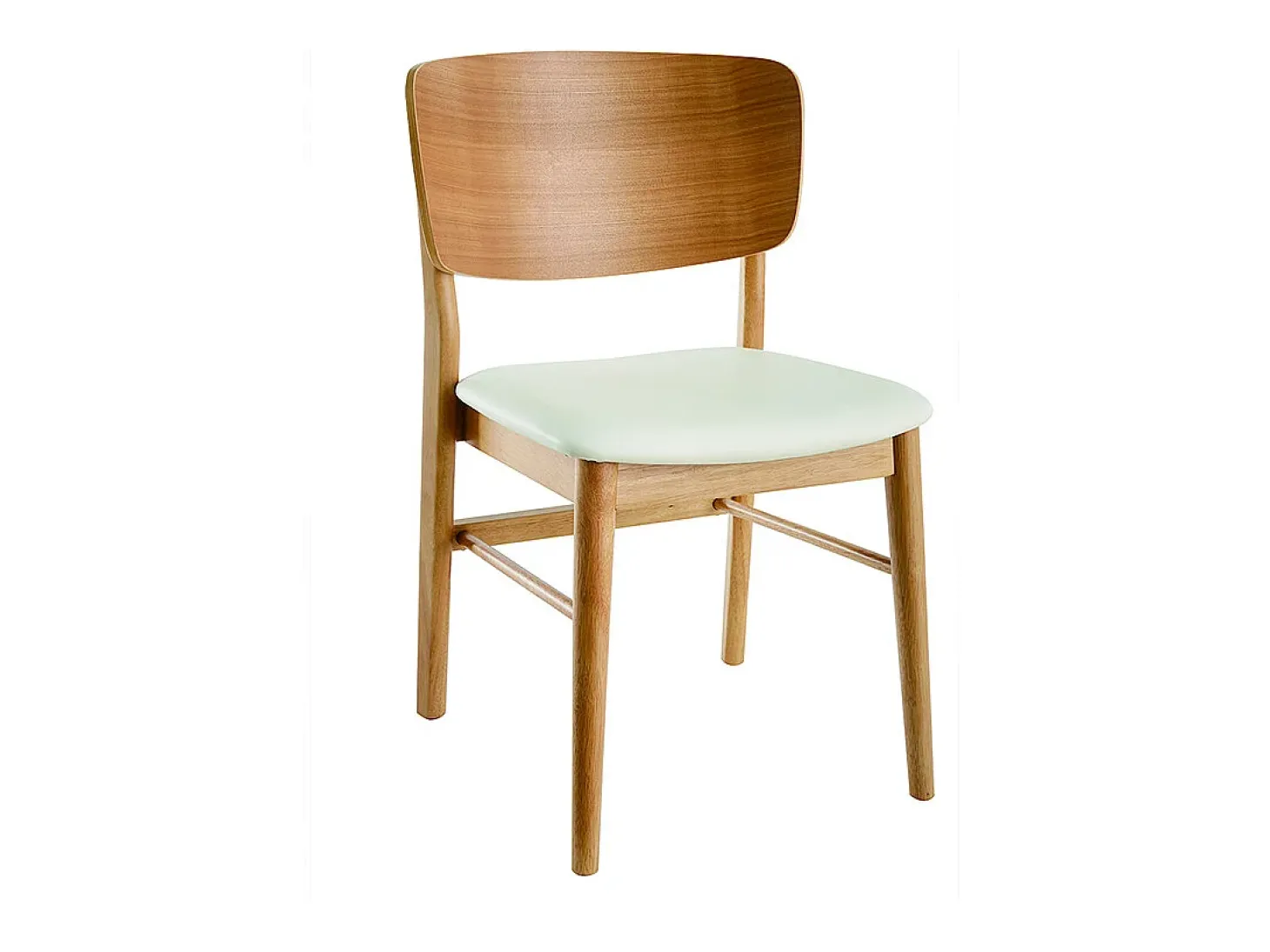 Set de 2 sillas de madera clara y blanco SHELDON