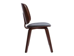 Set de 2 sillas de madera oscura y negra BECK