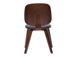 Set de 2 sillas de madera oscura y negra BECK