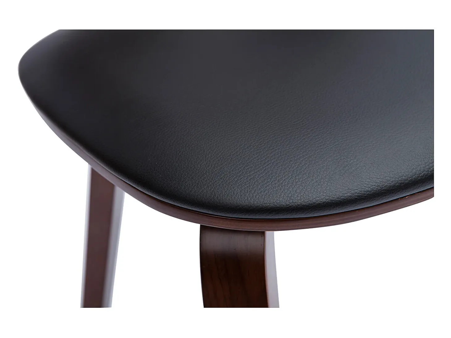Set de 2 sillas de madera oscura y negra BECK
