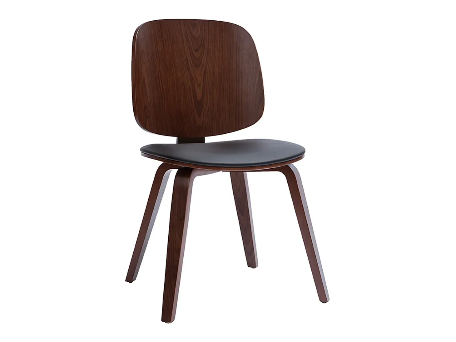 Set de 2 sillas de madera oscura y negra BECK